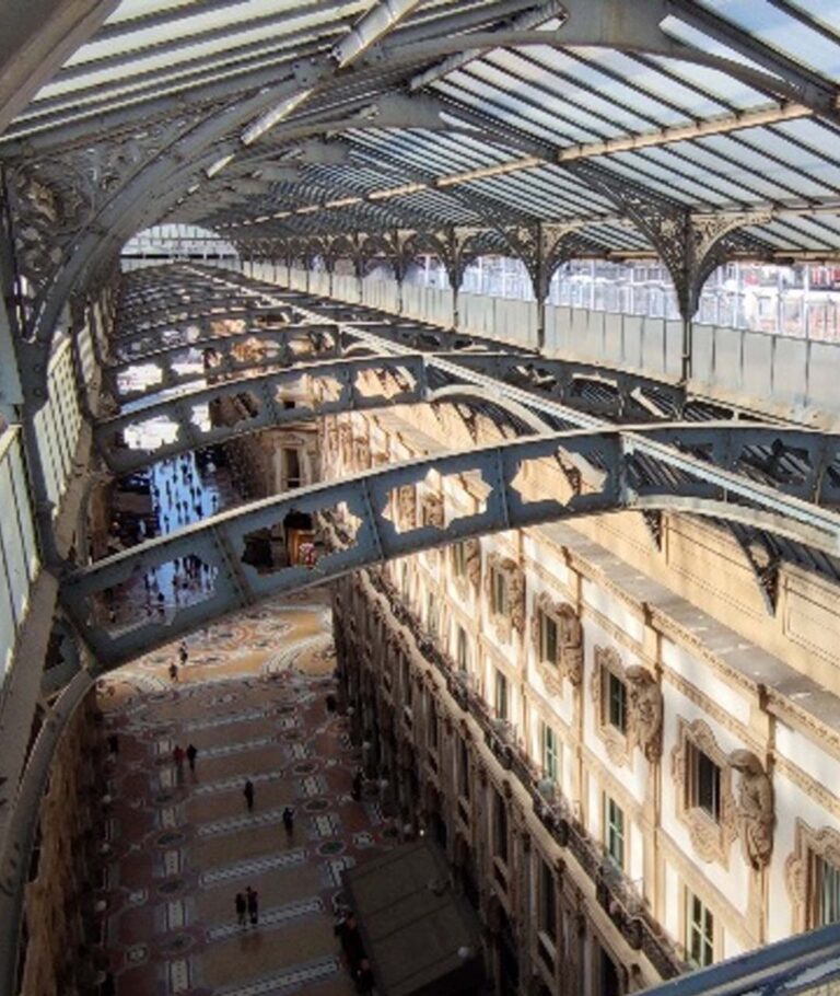 Fasi costruttive della copertura di Galleria Vittorio Emanuele II